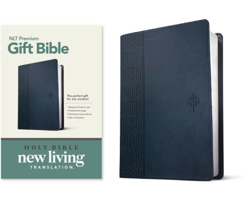 Premium Gift Bible NLT (Red Letter, LeatherLike, Blue) By Tyndale ...