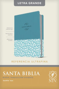 Title: Santa Biblia NTV, Edición de referencia ultrafina, letra grande (SentiPiel, Azul, Letra Roja), Author: Tyndale