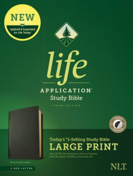 Title: NLT Life Application Study Bible, Third Edition, Large Print (Genuine Leather, Black, Indexed, Red Letter), Author: Tyndale