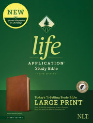 Title: NLT Life Application Study Bible, Third Edition, Large Print (Genuine Leather, Brown, Indexed, Red Letter), Author: New Living Translation