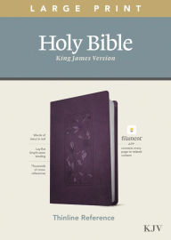 Mobi free download books KJV Large Print Thinline Reference Bible, Filament Enabled Edition (Red Letter, LeatherLike, Floral Frame Purple)