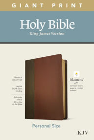 Title: KJV Personal Size Giant Print Bible, Filament Enabled (LeatherLike, Brown/Mahogany, Red Letter), Author: Tyndale