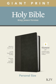 Title: KJV Personal Size Giant Print Bible, Filament Enabled (LeatherLike, Black/Onyx, Red Letter), Author: Tyndale