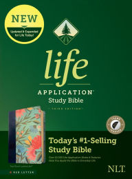 Title: NLT Life Application Study Bible, Third Edition (LeatherLike, Teal Floral, Indexed, Red Letter), Author: Tyndale