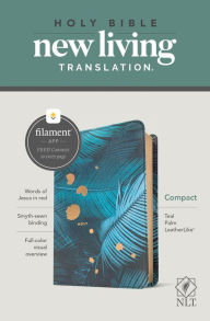 Title: NLT Compact Bible, Filament-Enabled Edition (LeatherLike, Teal Palm, Red Letter), Author: Tyndale