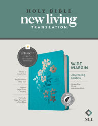 Title: NLT Wide Margin Bible, Filament-Enabled Edition (Hardcover Cloth, Ocean Blue Floral, Indexed, Red Letter), Author: Tyndale