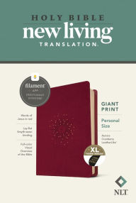 Title: NLT Personal Size Giant Print Bible, Filament Enabled (LeatherLike, Aurora Cranberry, Indexed, Red Letter), Author: Tyndale