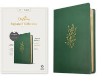 NLT Large Print Thinline Reference Bible, Filament Enabled Edition (Red Letter, LeatherLike, Evergreen): DaySpring Signature Collection