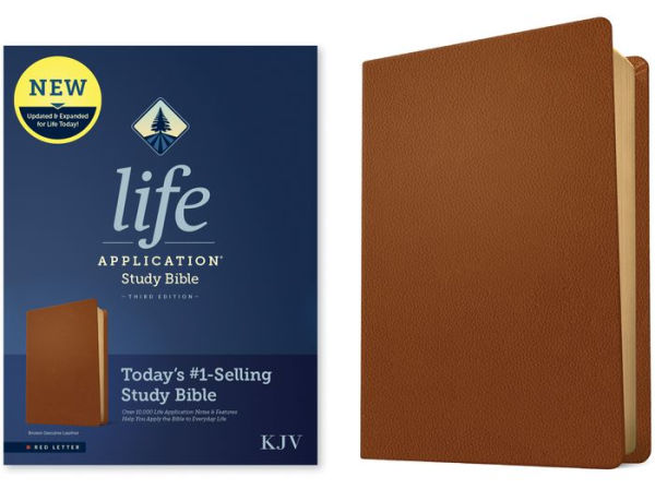 KJV Life Application Study Bible, Third Edition (Genuine Leather, Brown, Red Letter)