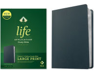 Title: NLT Life Application Study Bible, Third Edition, Large Print (Genuine Leather, Navy Blue, Red Letter), Author: Tyndale