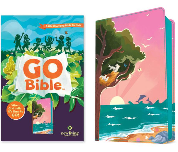 NLT GO Bible for Kids (LeatherLike, Beach Sunrise): A Life-Changing Bible for Kids