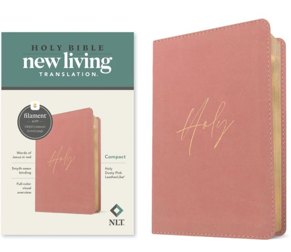 NLT Compact Bible, Filament Enabled (LeatherLike, Holy Dusty Pink, Red Letter)