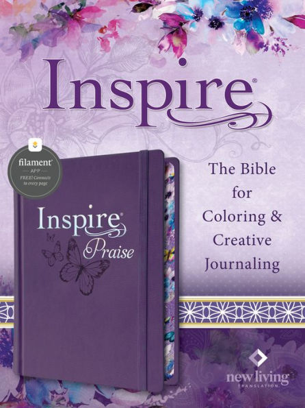 Inspire PRAISE Bible NLT, Filament Enabled (Hardcover LeatherLike, Purple)