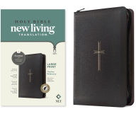 Title: NLT Large Print Thinline Reference Zipper Bible, Filament Enabled (LeatherLike, Black Cross, Indexed, Red Letter), Author: New Living Translation