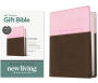 Premium Gift Bible NLT, Filament Enabled, TuTone (LeatherLike, Pink/Dark Brown, Red Letter)