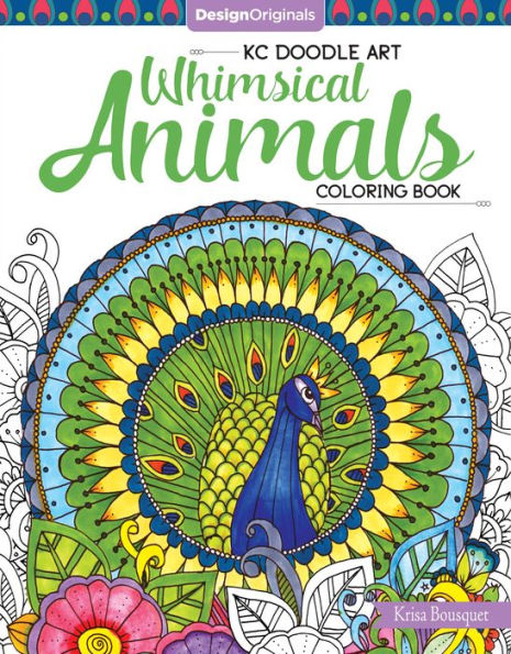 KC Doodle Art Whimsical Animals Coloring Book