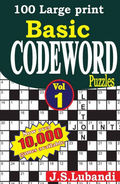 100 Large print Basic Codeword puzzles