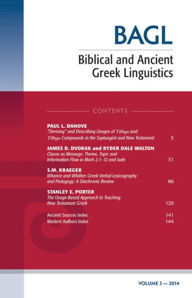 Biblical and Ancient Greek Linguistics