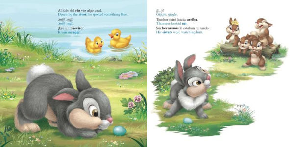 Thumper Finds an Egg / Tambor encuentra un huevito (English-Spanish) (Disney Bunnies)
