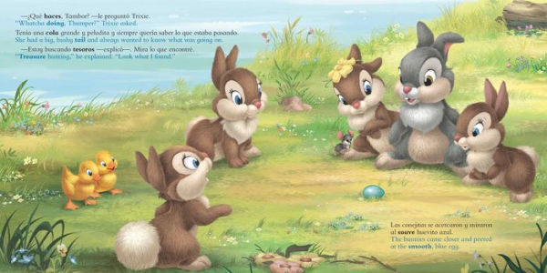 Thumper Finds an Egg / Tambor encuentra un huevito (English-Spanish) (Disney Bunnies)