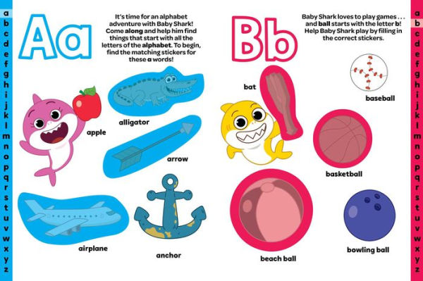 Baby Shark's Big Show!: My First ABCs Sticker Book: Activities and Big,  Reusable Stickers for Kids Ages 3 to 5 by Pinkfong, Jason Fruchter,  Paperback