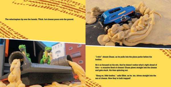 Hot Wheels City: Pizza Party Peril!: Car Racing Storybook with 45 Stickers for Kids Ages 3 to 5 Years
