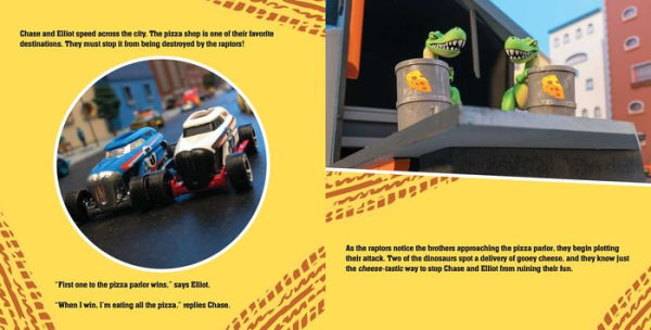 Hot Wheels City: Pizza Party Peril!: Car Racing Storybook with 45 Stickers for Kids Ages 3 to 5 Years