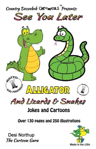 Alligators, Snakes & Lizards -- Jokes and Cartoons: in Black + White