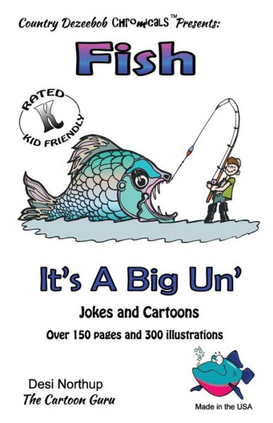 Fish -- It's A Big 'Un -- Jokes and Cartoons: in Black + White