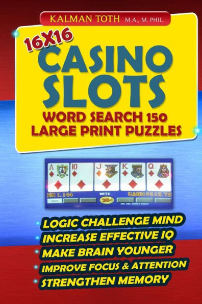 16x16 Casino Slots Word Search 150 Large Print Puzzles