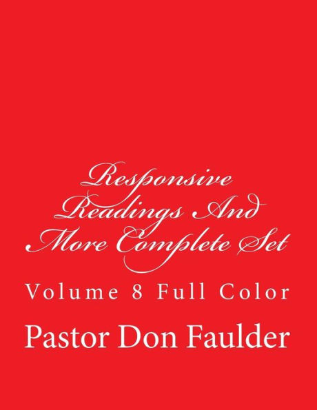 Responsive Readings And More Complete Set: Volume 8 Full Color