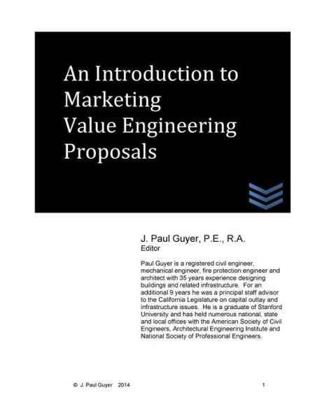 An Introduction to Marketing Value Engineering Proposals