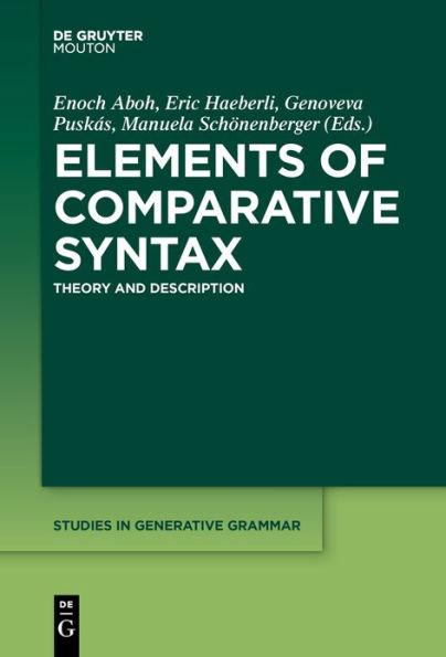 Elements of Comparative Syntax: Theory and Description
