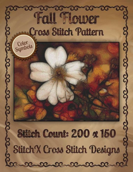 Fall Flower Cross Stitch Pattern: Color Symbols