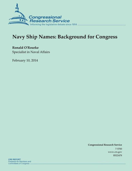 Navy Ship Names: Background for Congress