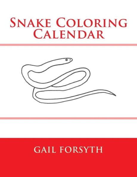 Snake Coloring Calendar