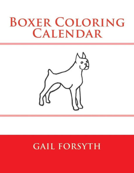 Boxer Coloring Calendar