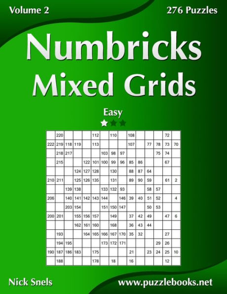 Numbricks Mixed Grids - Easy - Volume 2 - 276 Puzzles