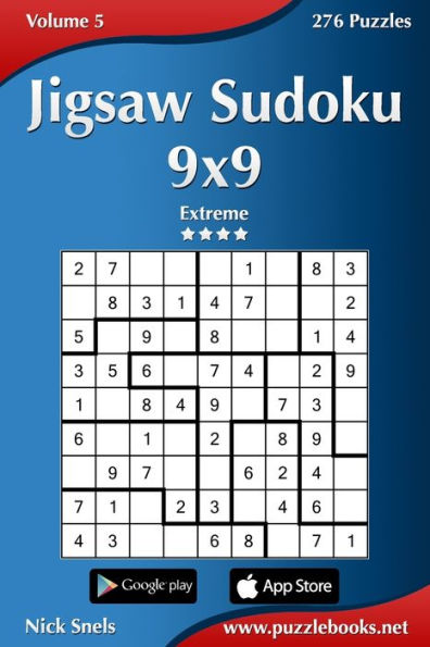 Jigsaw Sudoku 9x9 - Extreme - Volume 5 - 276 Puzzles