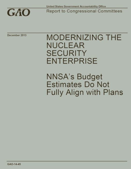 Modernizing The Nuclear Security Enterprise: NNSA's Budget Estimates Do Not Fully Align with Plans