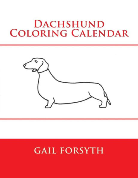 Dachshund Coloring Calendar