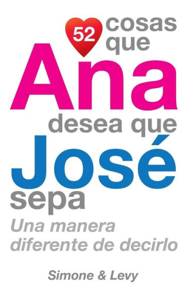 52 Cosas Que Ana Desea Que José Sepa: Una Manera Diferente de Decirlo