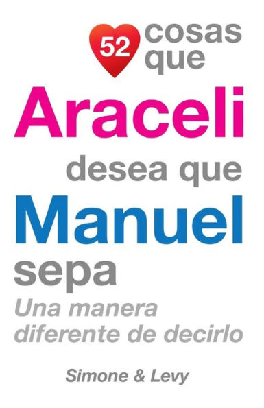 52 Cosas Que Araceli Desea Que Manuel Sepa: Una Manera Diferente de Decirlo