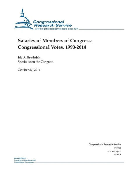 Salaries of Members of Congress: Congressional Votes, 1990-2014