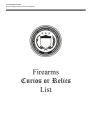 Firearms Curios or Relics List