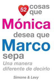 Title: 52 Cosas Que Mï¿½nica Desea Que Marco Sepa: Una Manera Diferente de Decirlo, Author: Simone