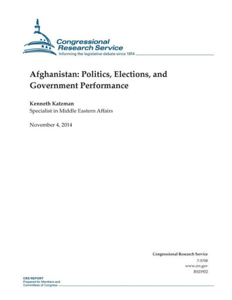 Afghanistan: Politics, Elections, and Government Performance