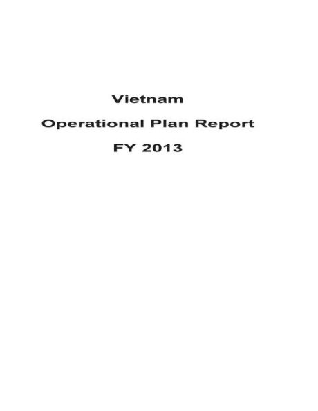 Vietnam Operational Plan Report FY 2013