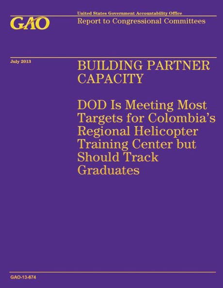 Building Partner Capacity: DOD Is Meeting Most Targets for Colombia's Regional Helicopter Training Center but Should Track Graduates