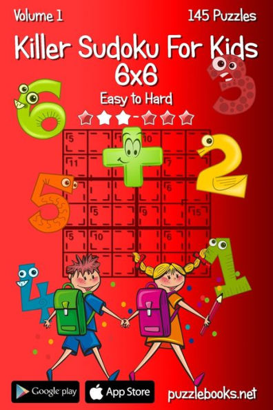 Killer Sudoku For Kids 6x6 - Easy to Hard - Volume 1 - 145 Puzzles